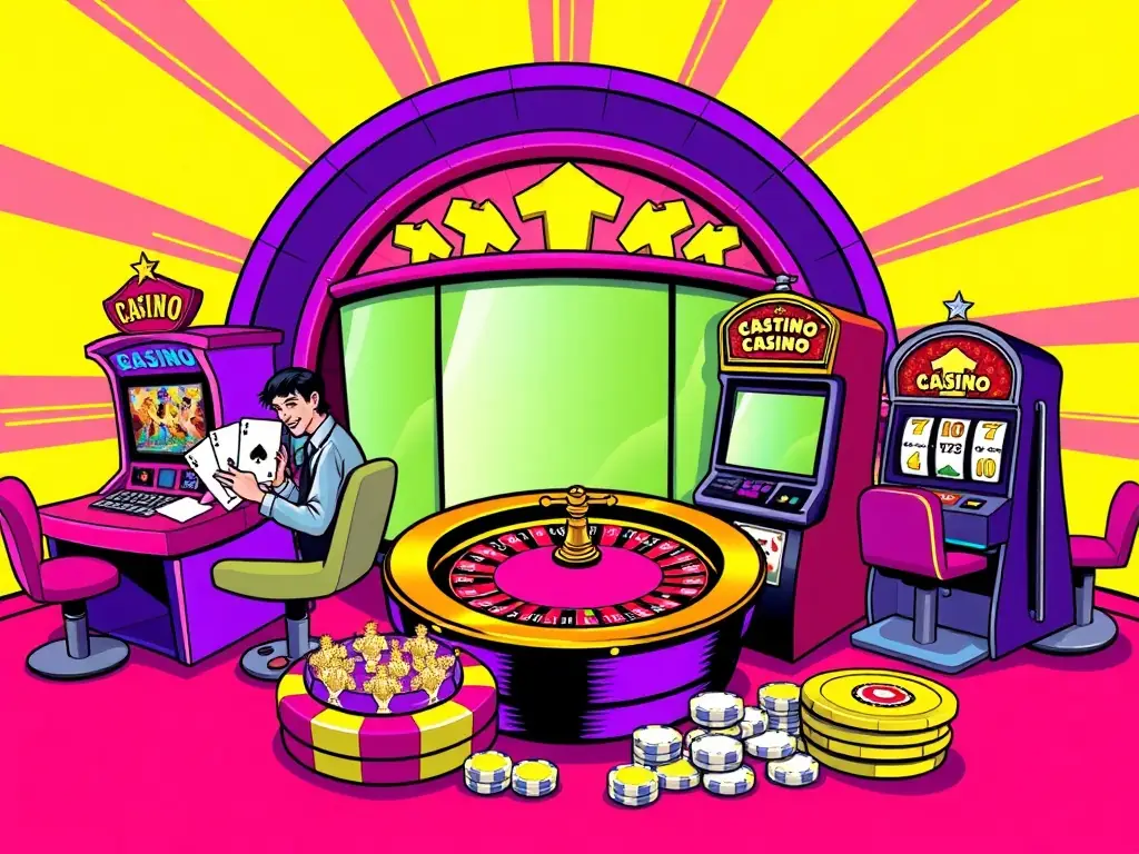 A high-resolution image showcasing a diverse selection of casino games available on PIN8, including slots, poker, and blackjack, with vibrant graphics and seamless gameplay.