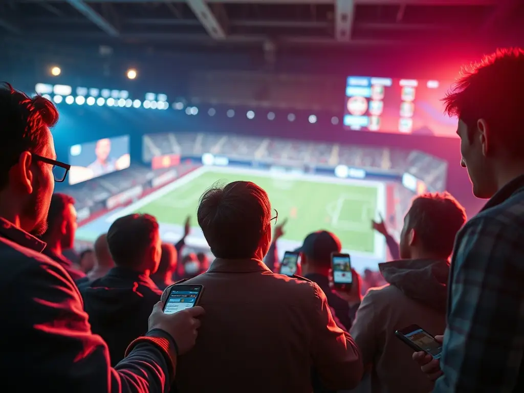 A dynamic image displaying live sports scores and betting options on a digital device, highlighting the real-time odds and live updates available on PIN8's sports betting platform.